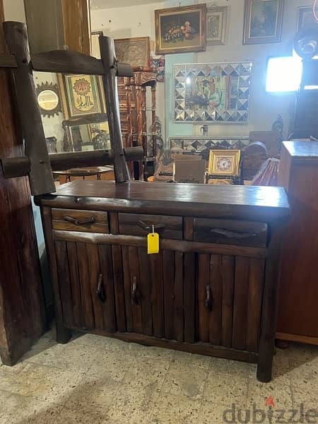 solid wood console with mirror 1