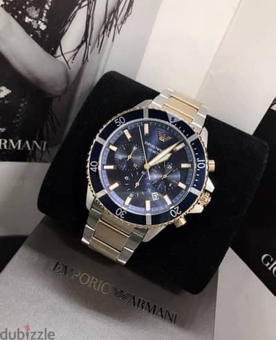 Authentic Emporio Armani Gold & Blue