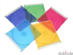 Blank CD/DVD Jewel Case Square 5.2mm Silm Black/Color Tray علبة سيدي