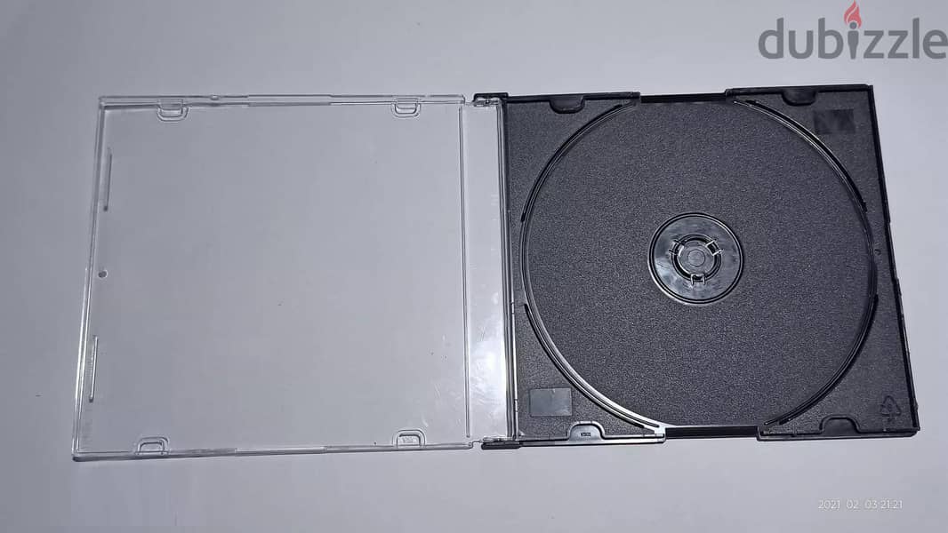 Blank CD/DVD Jewel Case Square 5.2mm Silm Black/Color Tray علبة سيدي 2