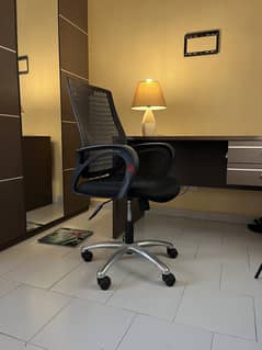 chrome desk chair