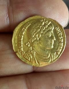 Ancient Gold Roman for Emperor Valentinian I year 375 AD