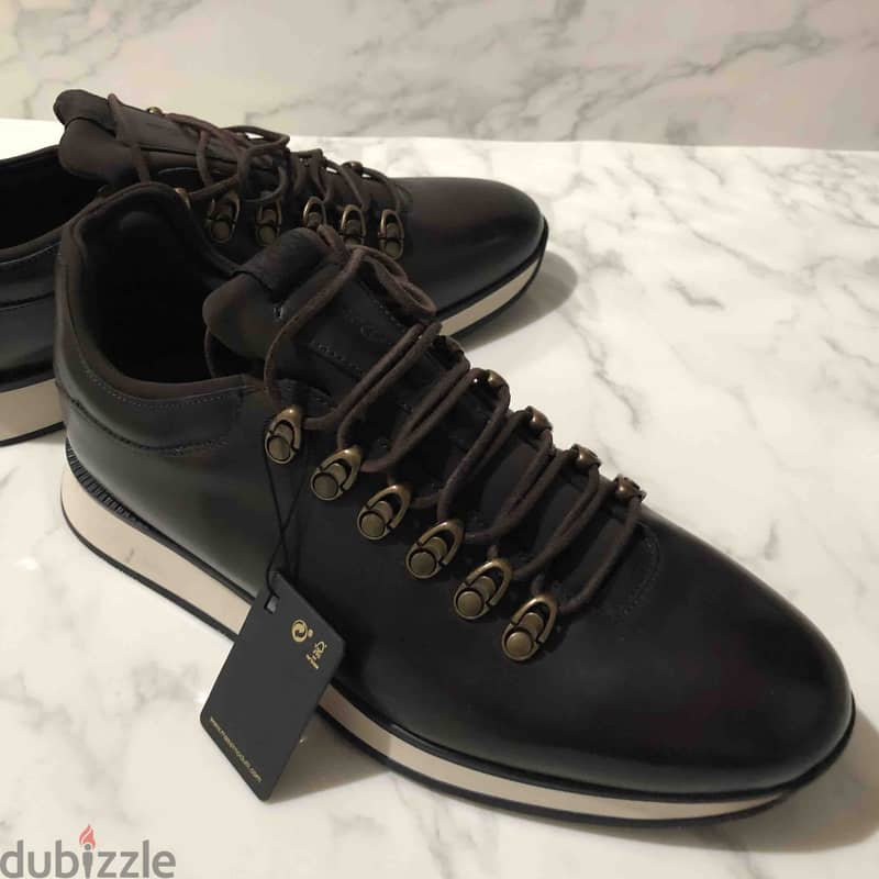 MASSIMO DUTTI - LIMITED EDITION BROWN LEATHER SNEAKERS 2