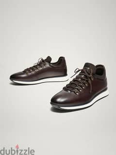 MASSIMO DUTTI - LIMITED EDITION BROWN LEATHER SNEAKERS