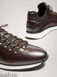 MASSIMO DUTTI - LIMITED EDITION BROWN LEATHER SNEAKERS 0