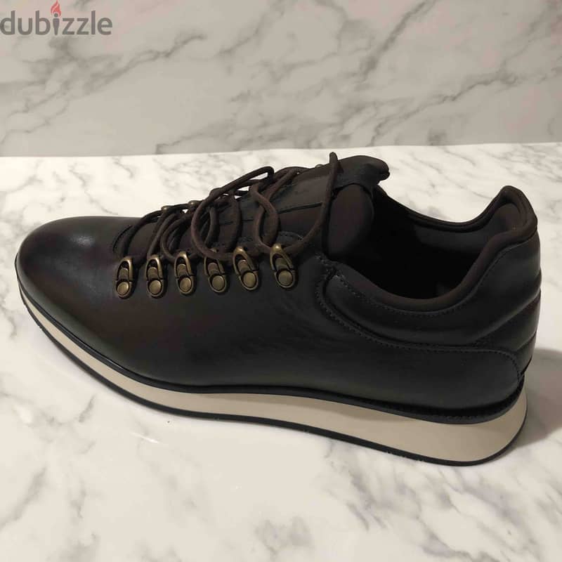 MASSIMO DUTTI - LIMITED EDITION BROWN LEATHER SNEAKERS 3