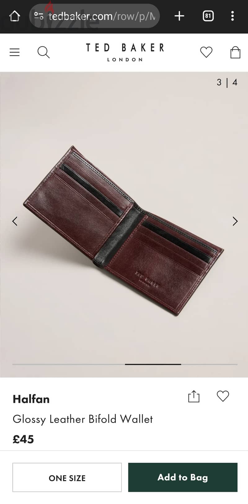 TED BAKER LEATHER WALLET 1