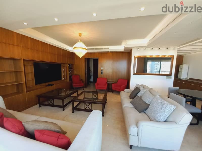 FULLY FURNISHED IN AIN EL MRAISSEH PRIME (210SQ) 3 BEDROOMS ,(JNR-125) 0