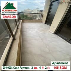 200.000$ Cash Payment!! Apartment for sale in Baabda!!
