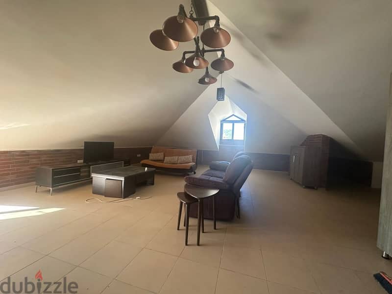 120 Sqm | Furnished ROOF in Broummana / Al Ouyoun | Mountain View 1