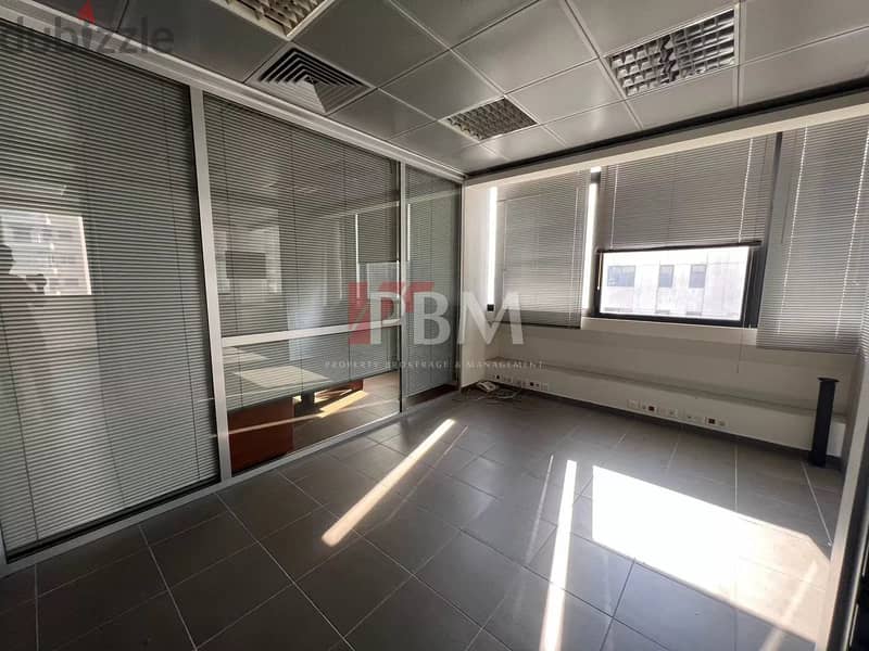 Amazing Office For Rent In Achrafieh | High Floor | 300 SQM | 3