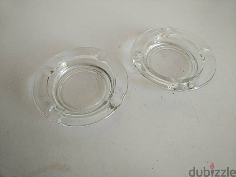 Two round glass ashtrays - Not Negotiable 0