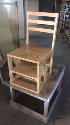convertible wooden chair