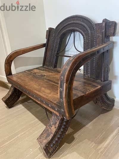 Vintage ornate Indian bench