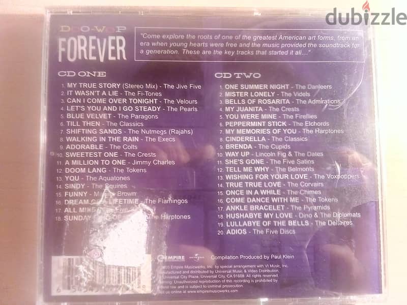 doo wop forever 38 all time favorites sealed cd 1
