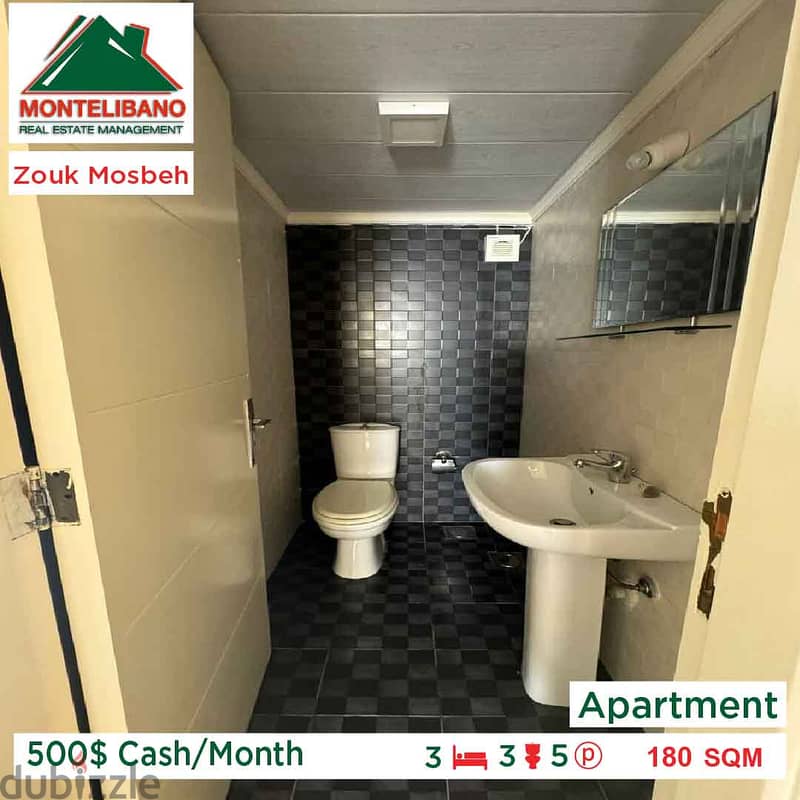 500$ Cash/Month!! Apartment for rent in Zouk Mosbeh!! 3