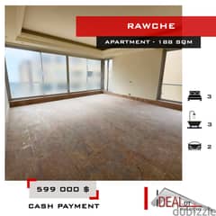 Apartment for sale in beirut rawche 188 SQM REF#KJ94063
