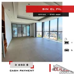 Office for rent in sin el fil 250 SQM REF#KJ94067 0