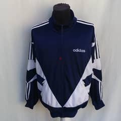 Original "Adidas" Vintage 90s Dark Navy White Jacket Size Men's Medium 0