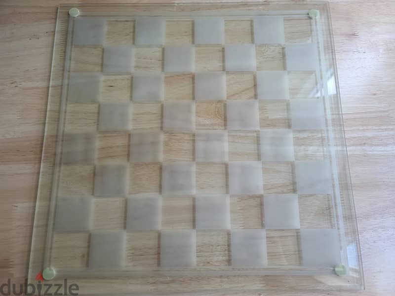 Glass chess / checkers / backgammon board game 35*35 cm board dimensio 2