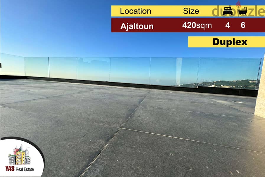 Ajaltoun 420m2 | Duplex | Impressive View | High-End | Unique Property 0