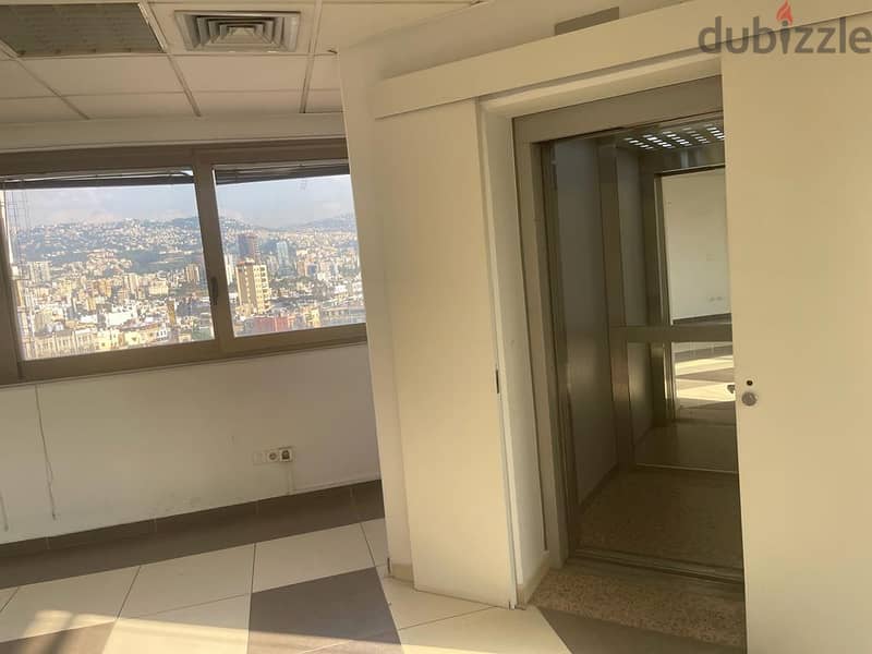 (C. Y. ) 300 m2 office having panoramic view for rent in Badaro 3
