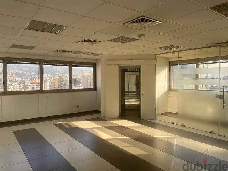 (C. Y. ) 300 m2 office having panoramic view for rent in Badaro 4