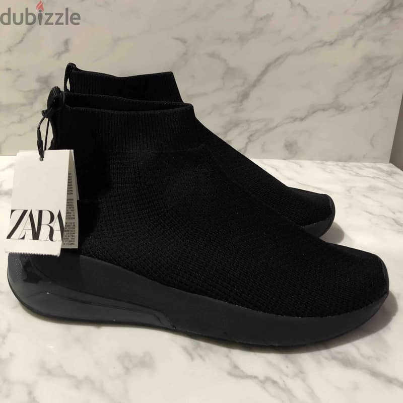 NEW) ZARA Concept High Top Sneakers Men's Size 12 Black