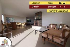 Ghazir 210m2 | 100m2 Terrace/Garden | Luxurious | Partly Furnished |IV 0