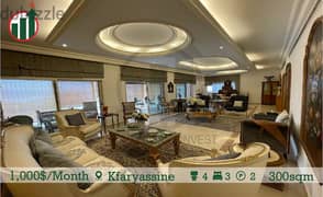 Apartment for rent with Terrace in Kfaryassine!