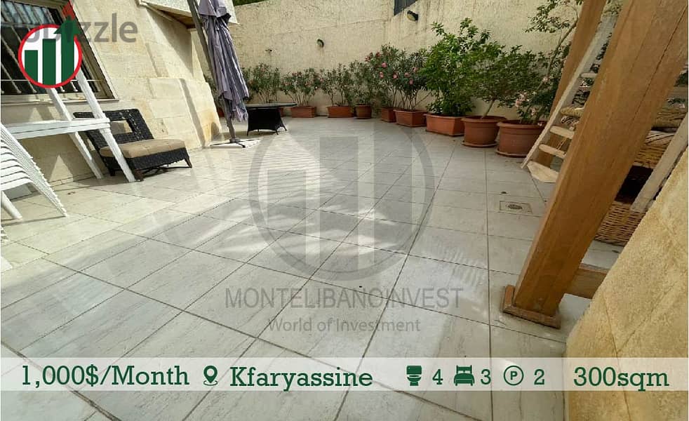 Apartment for rent with Terrace in Kfaryassine! 4