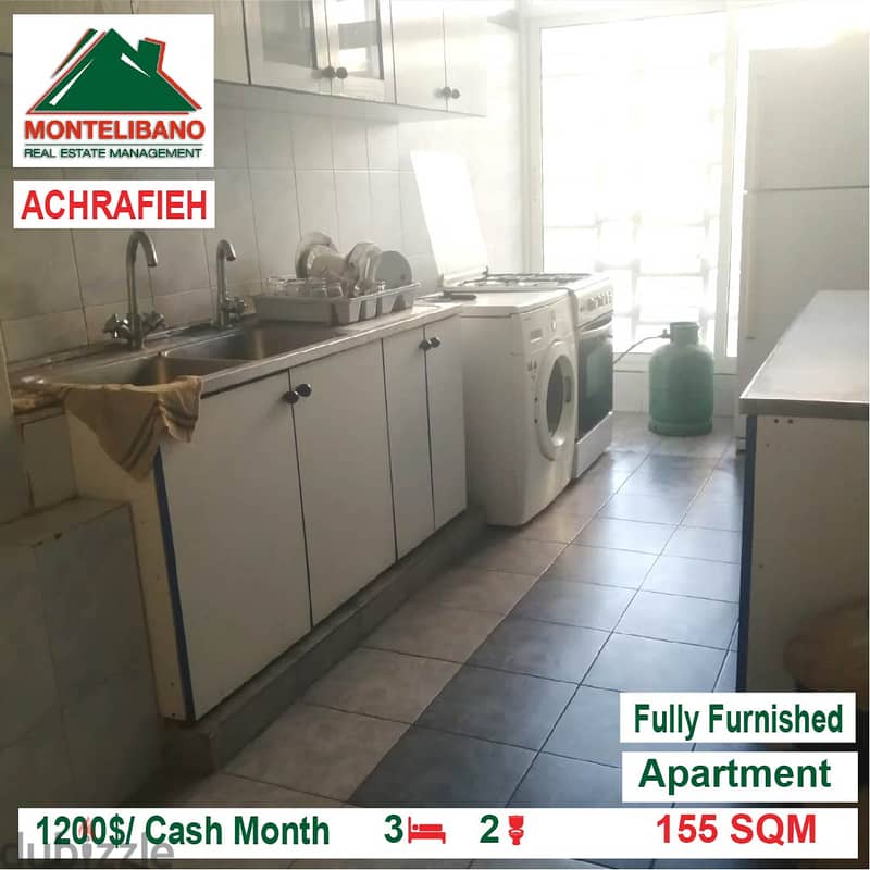 1200$/Cash Month!! Apartment for rent in Achrafieh!! 1