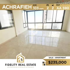 Apartment for sale in Achrafieh AA590