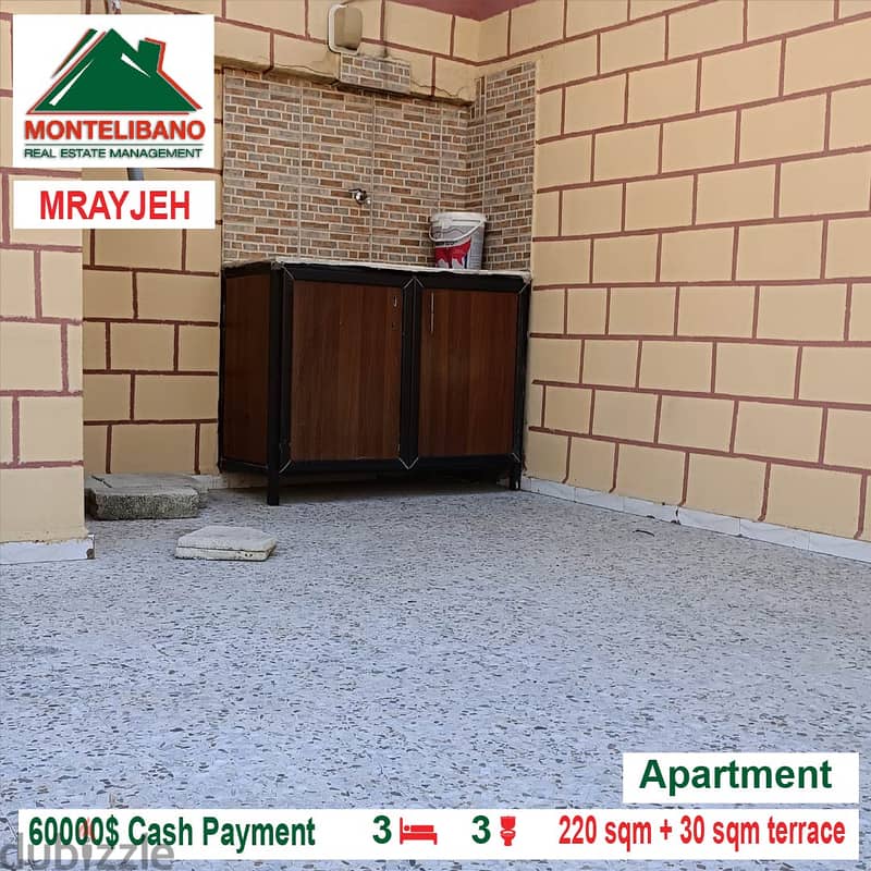 55000$ Cash Payment!! Apartment for sale in Mrayjeh!! 1