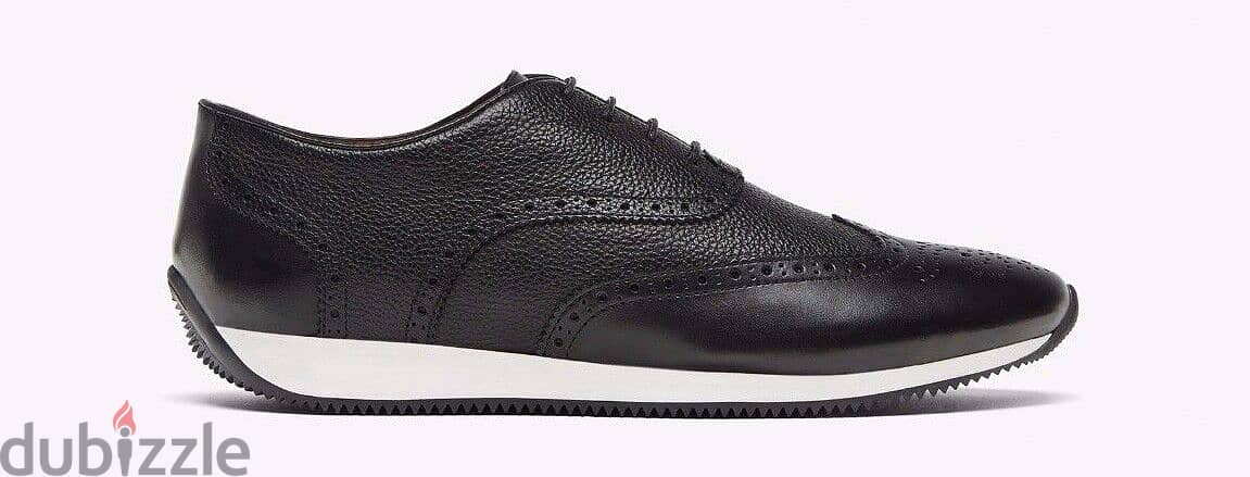 MASSIMO DUTTI - MEN'S SS BLACK LEATHER BROGUE SNEAKERS 0