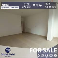 Apartment For Sale in Sahel Alma, AZ-16106, شقّة للبيع في ساحل علما