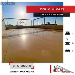 Duplex for sale in zouk mikael 210 SQM REF#MA50056