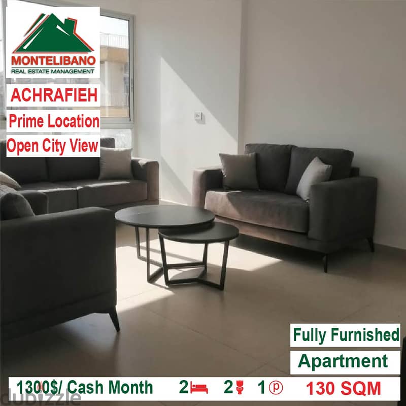 1300$/Cash Month!! Apartment for rent in Achrafieh!! Prime Location!! 1