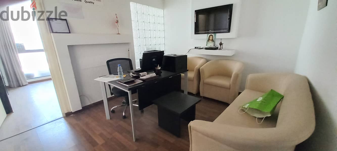 Furnished Office on highway Jal el Dib for sale مكتب مفروش على الطريق 1