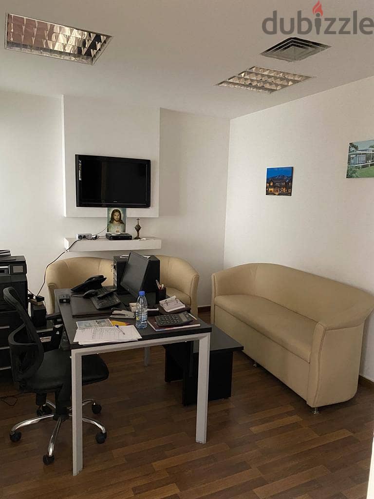 Furnished Office on highway Jal el Dib for sale مكتب مفروش على الطريق 2