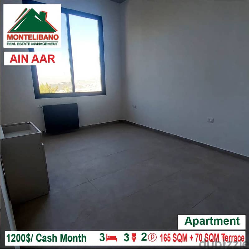 1200$/Cash Month!! Apartment for rent in Ain Aar!! 1
