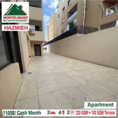 1100$/Cash Month!! Apartment for rent in Hazmieh!! 0