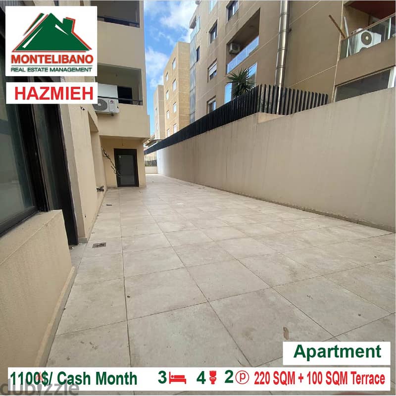 1100$/Cash Month!! Apartment for rent in Hazmieh!! 0