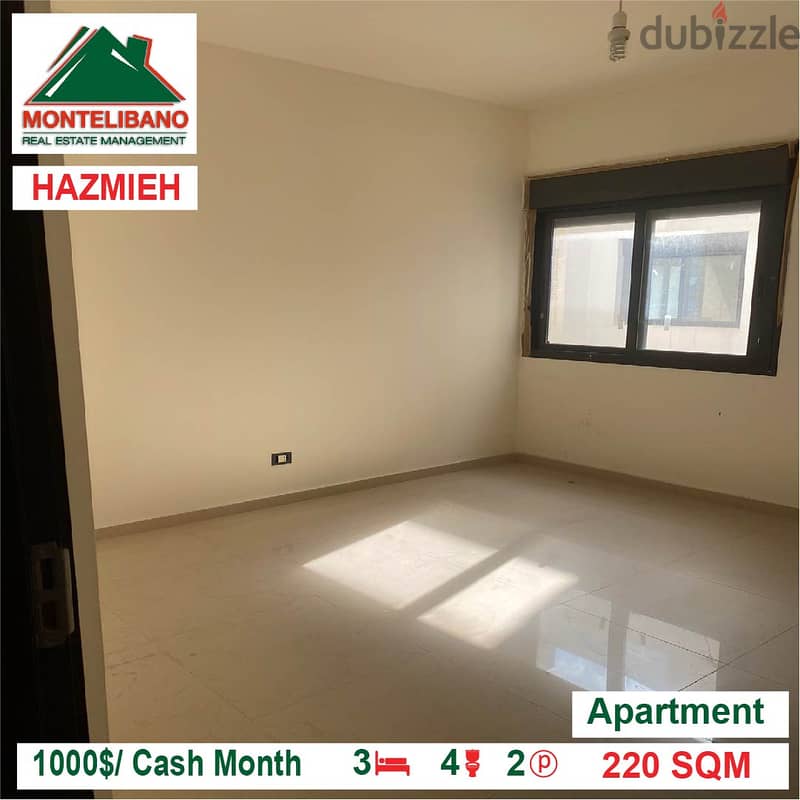1000$/Cash Month!! Apartment for rent in Hazmieh!! 2