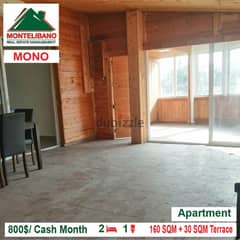 800$/Cash Month!! Apartment for rent in Mono!! 0