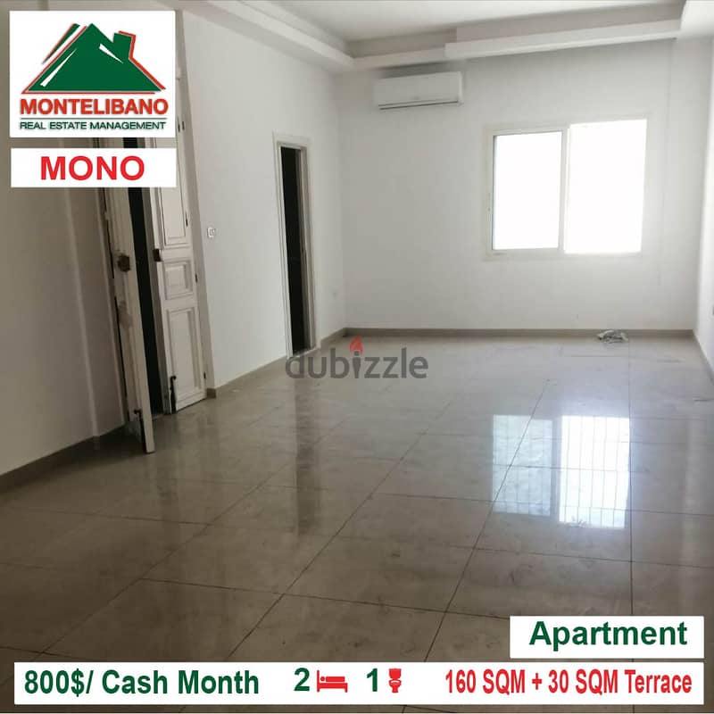 800$/Cash Month!! Apartment for rent in Mono!! 1