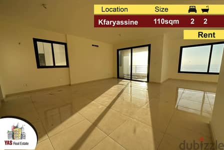 Kfaryassine 110m2 | Rent | Sea View | Brand New |