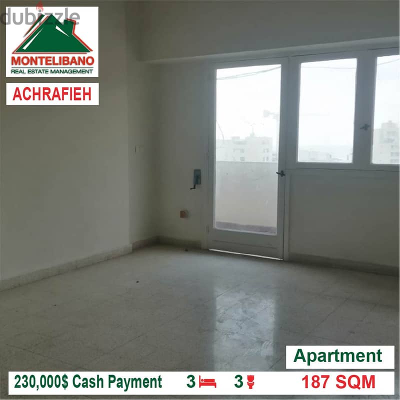 230,000$ Cash Payment!! Apartment for sale in Achrafieh!! 1