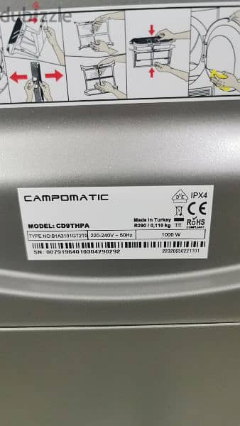 Dryer Campomatic 9kg Heat Pump 2