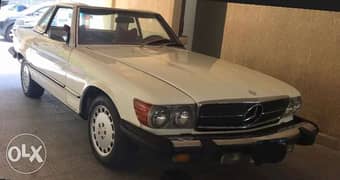 mercedes benz sl 450 year 1973 white with red interior 0
